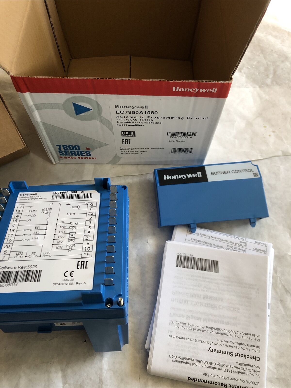 New Honeywell Burner Control Ec7850 A 1080,Honeywell Ec7850a 1080,Fi