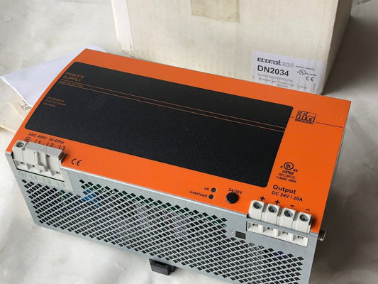 New Ifm Electronic Ecomat 200 Dn2034 Mode Power Supply,3 X 400Vac/ 24Vdc- 20A,Ac