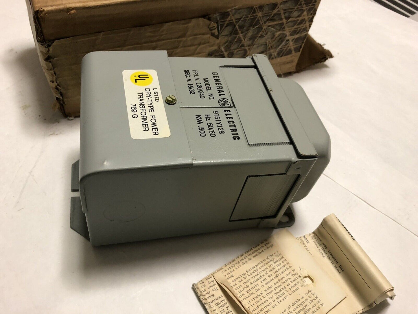 Ge 9T51y128 General Electric 9T 51Y Transformer Dry-Type Power 769G 120/240V,Ey