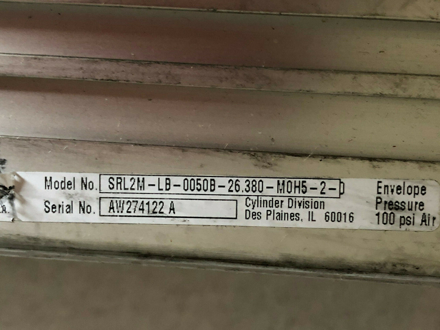 New Miller Srl2m-Lb-0050B-26.380-M0h5-2-0 Rodless Pneumatic Cylinder,2"-Bore,Tf