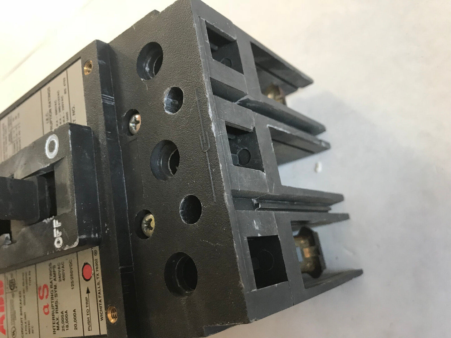 Abb Cu7al 75C,Abb Es,Rs-9743,2Pole Circuit Breaker 100A,Te2060,Te3060,Te2150,Sa