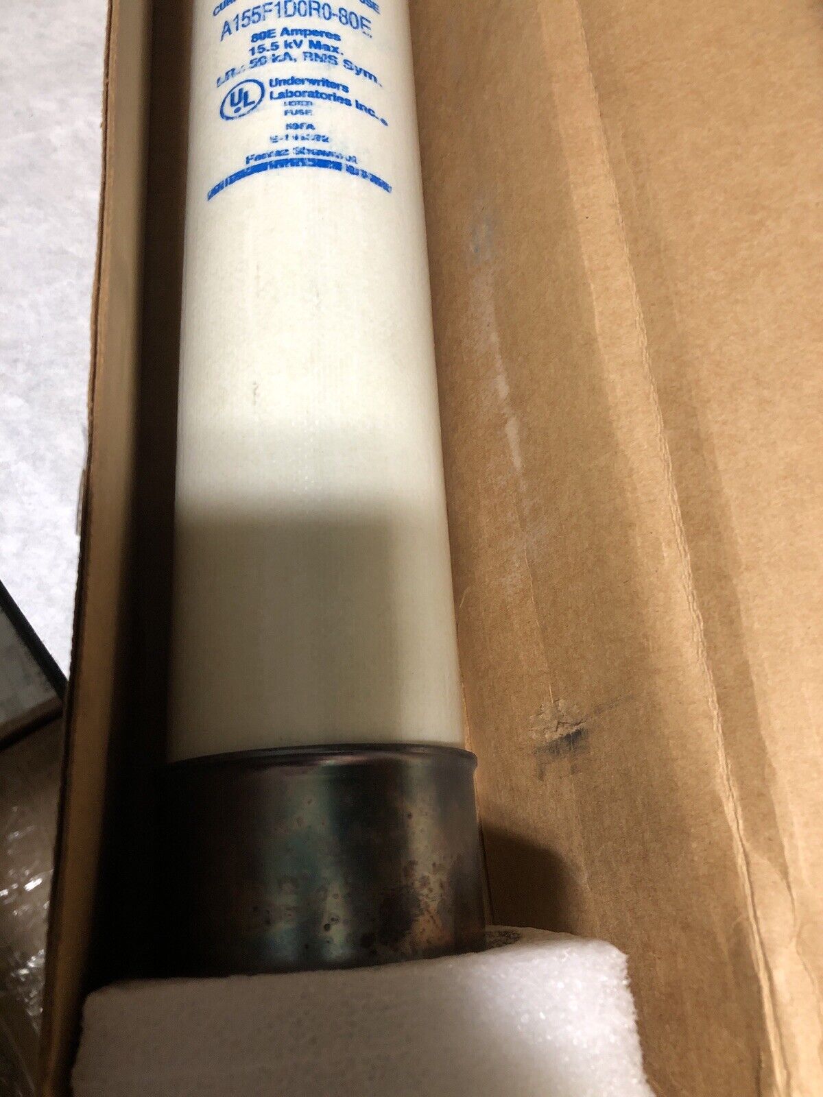 New Ferraz Shawmut 15.5 Kv 80E Rated Ferrulemin A155f1d0r0-80E,Bc