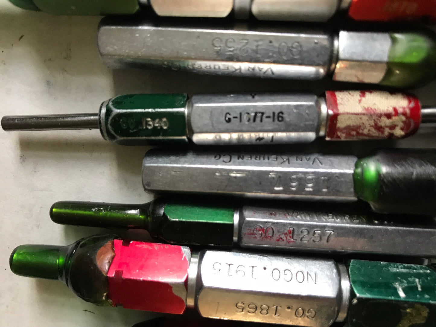 Lot Plug Gage Go Nogo Van Keuren .1865,1915,1902,1907,1800,1830,1876,1875,Es