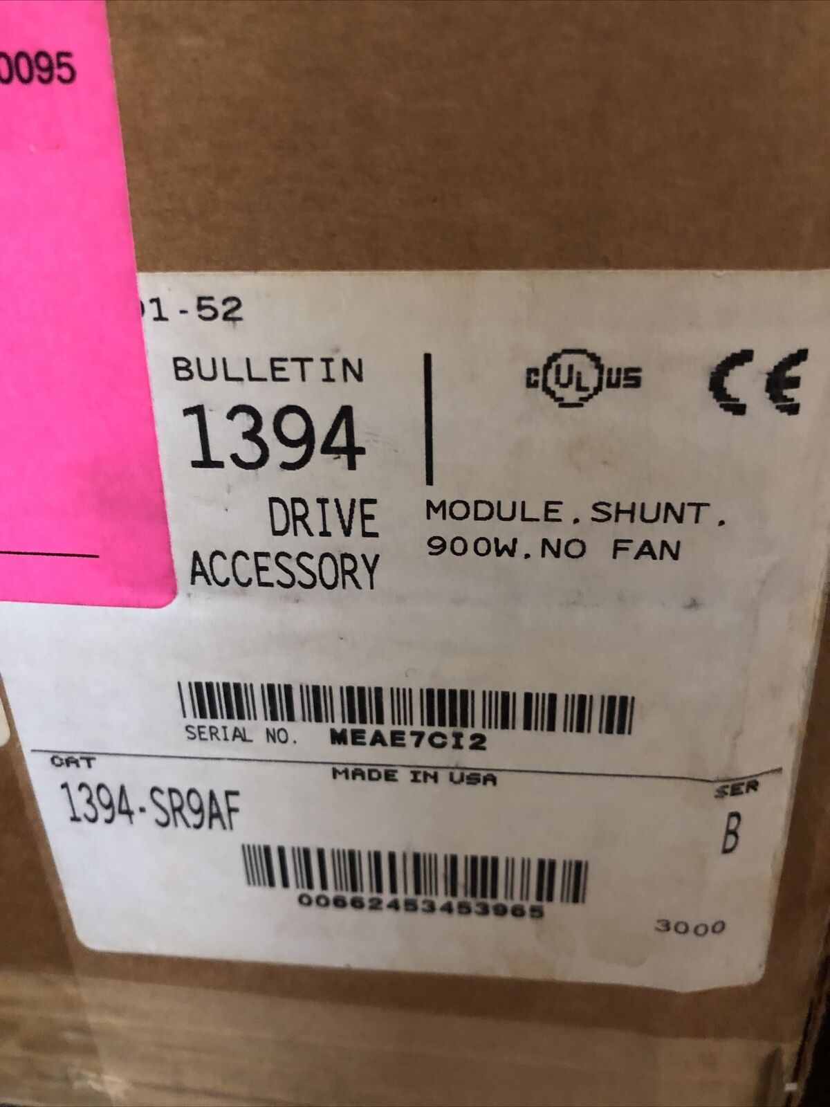 New Allen Bradley 1394 Digital Servo 74102-691-52,300W,No Fan 1394-Sr9af,Df