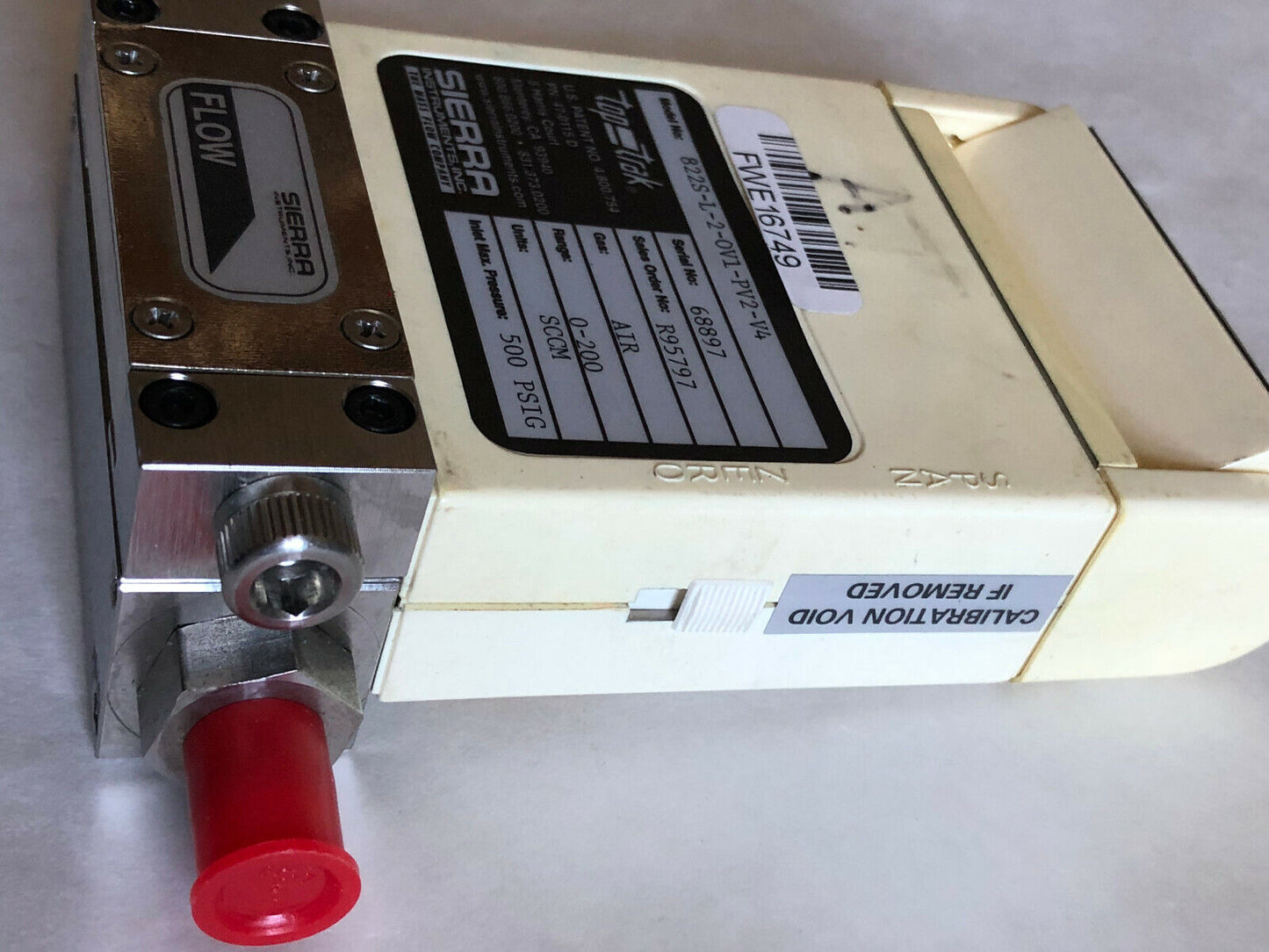 Sierra Instruments 822S-L-2-Ov1-Pv2-V4 Gas Mass Flow Meter W/ Digital Displ,De