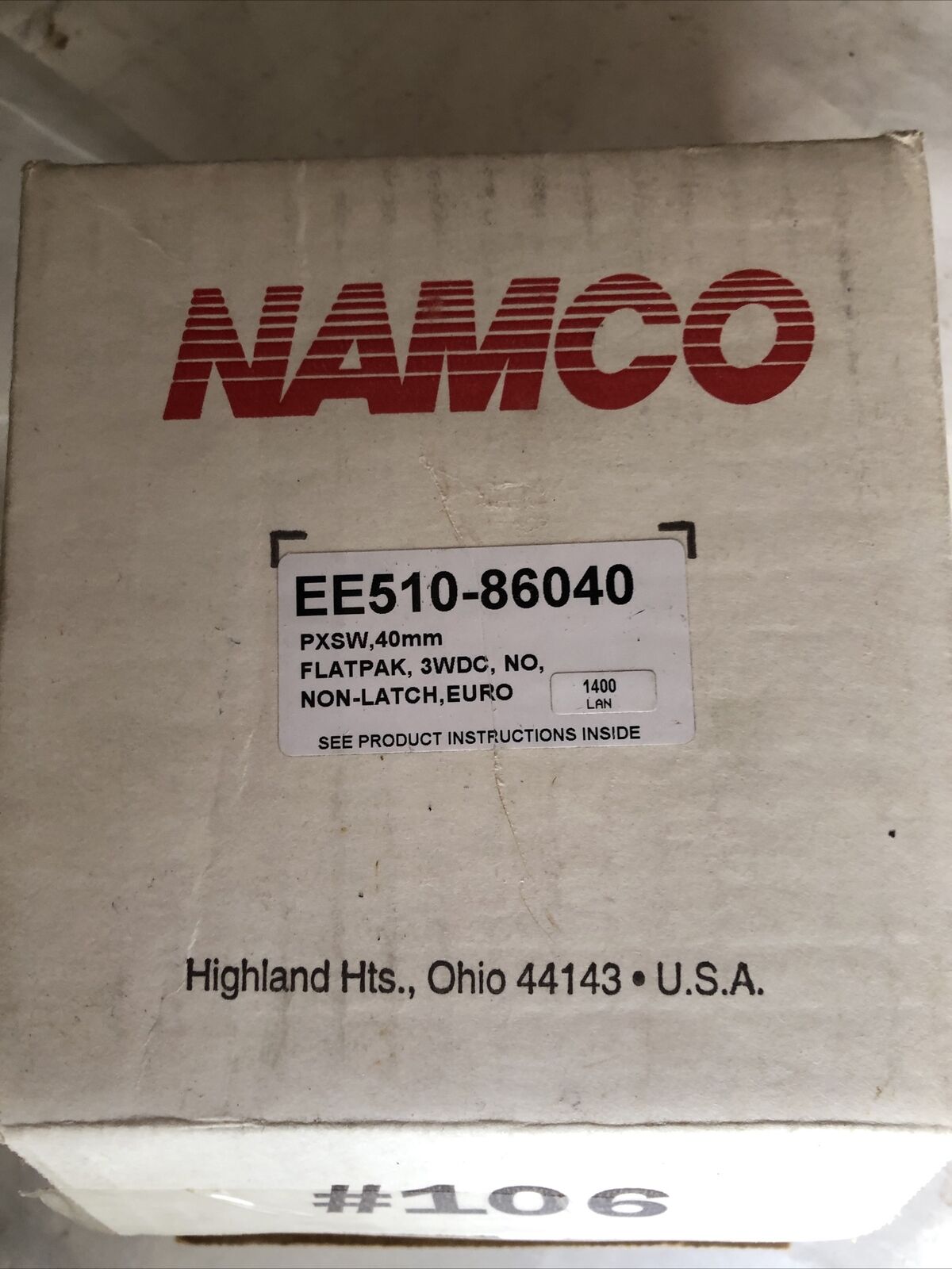 New Namco Ee510-86040 Proximity Switch 40Mm Sh Fp 3Wdc No Nlscp Eur,Fk