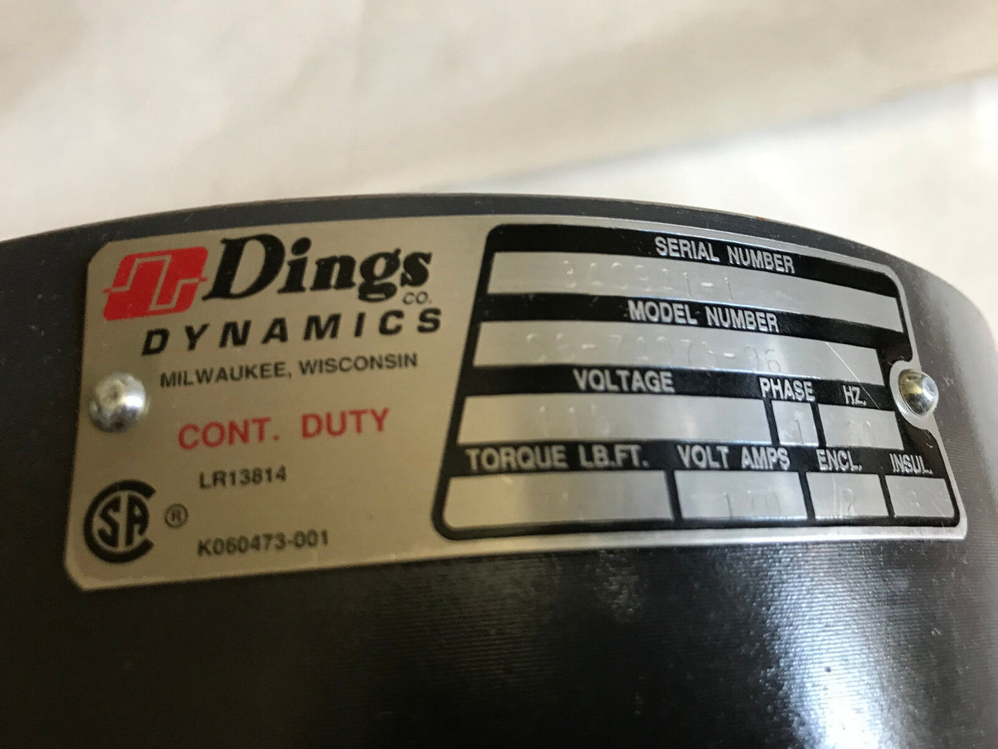 Dings Dynamics S6-74075-96 Magnetic Released Spring Set Brake,H70058,Sb