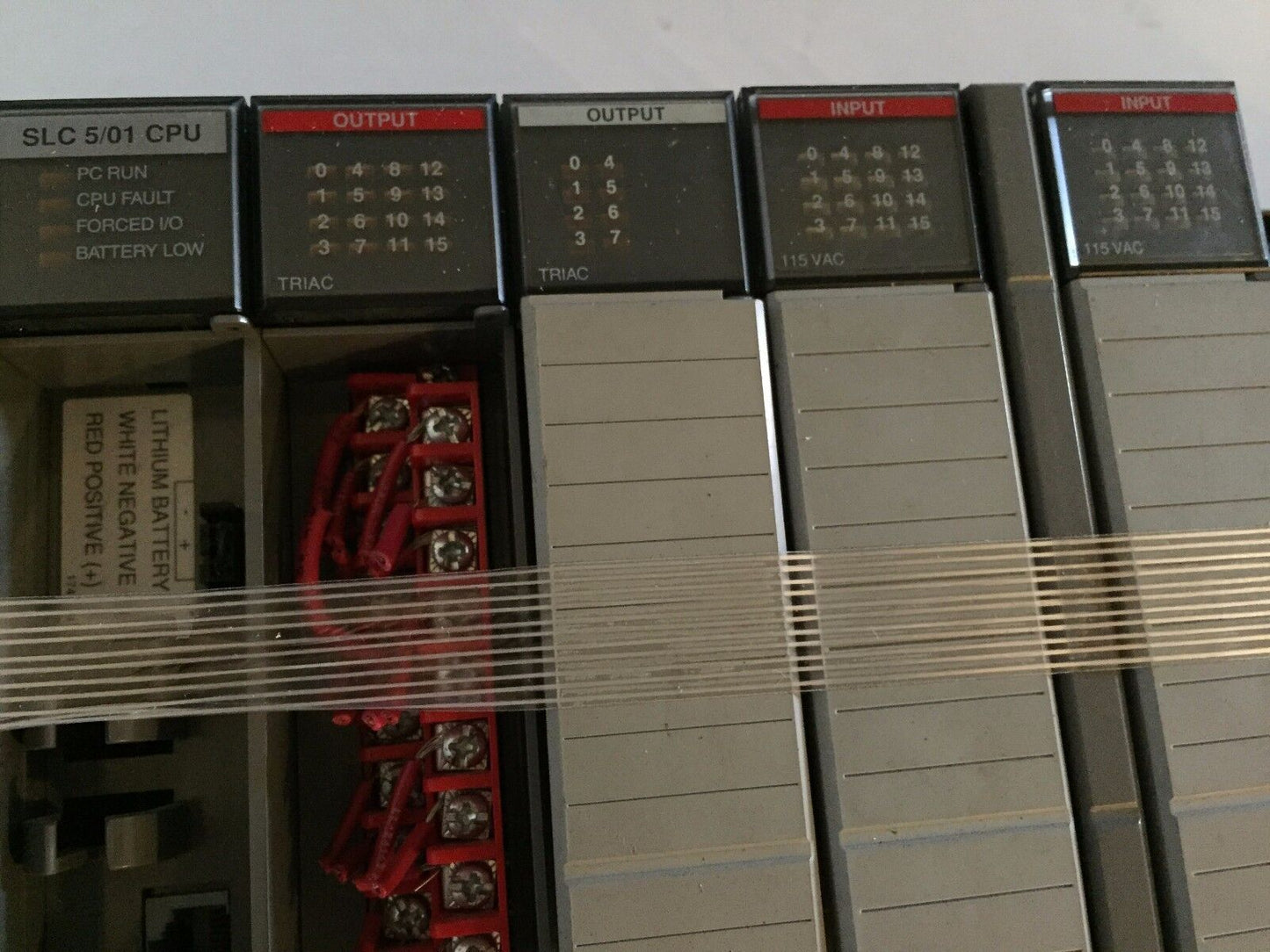 Allen Bradley 1746-A10,1746-P2 Slc-500,1746-P2,5/01 Cpu,Triaci/O's,1747-L511,Ch