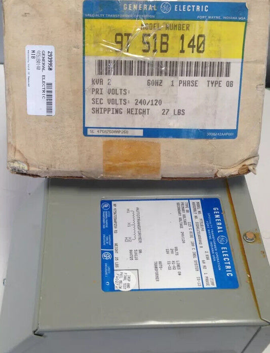 New General Electric Ge 9T51b140 Transformer 0.75Kva 1Ph 120Vpr ,Dh