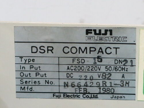 Fuji Fsd-15 Dn21,F50-15 Dn21 Dsr Drive, Cdpb3cps-62,Ep-1496,Cdpaolkx-41,Bn