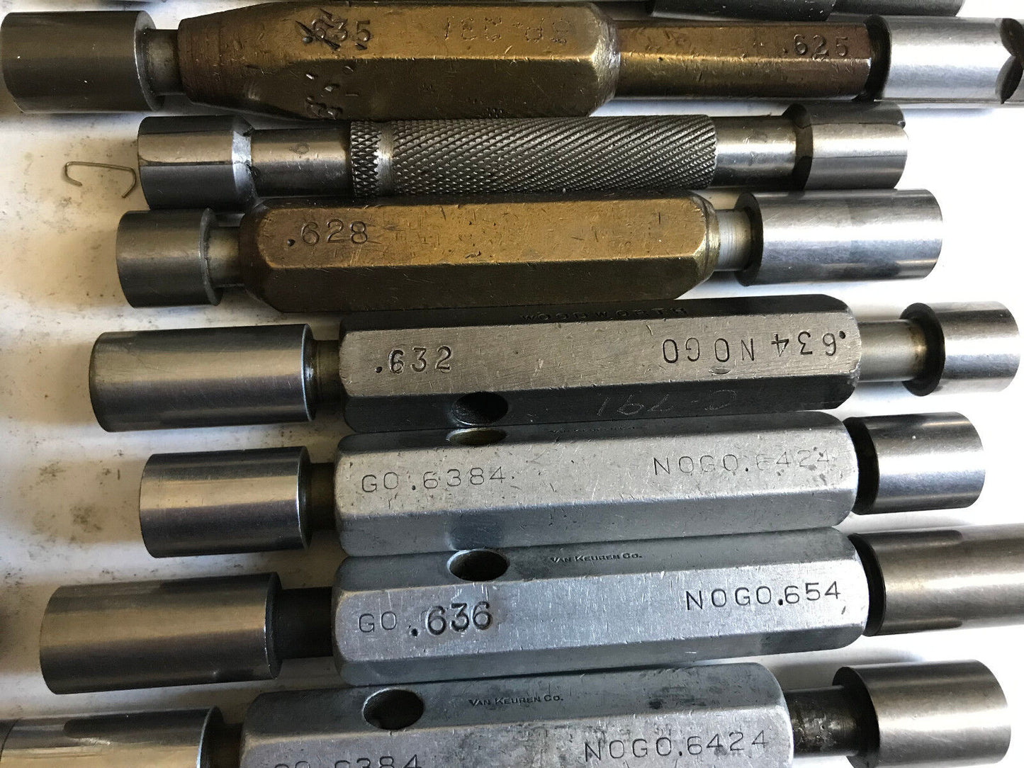 Lot The Pipe Machinery Go No Go Plug Gage .638,.642,.626,.627,.637,.628,.647,Et