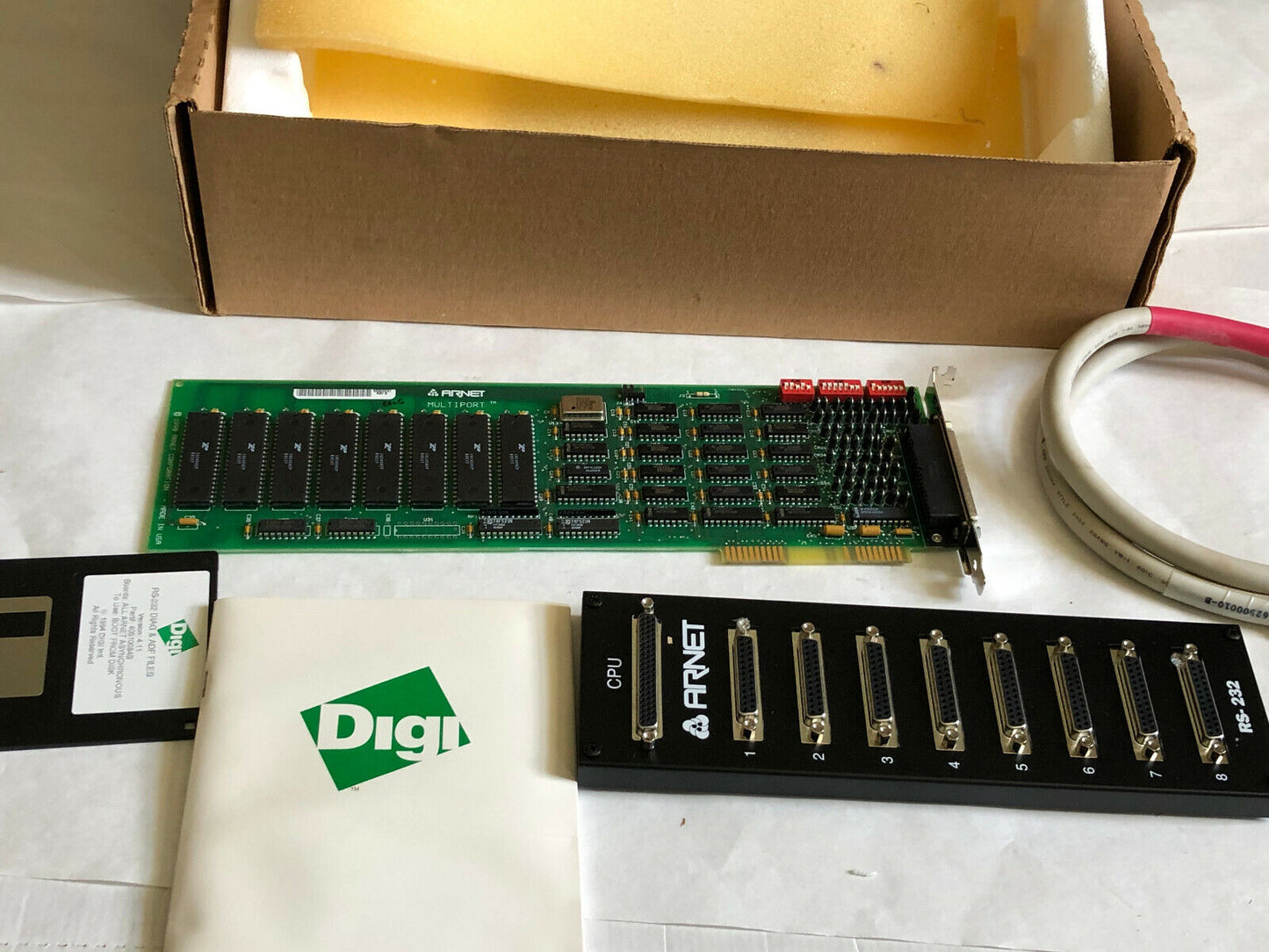 New Arnet 30500394 Digi Multiport Cpu,8Port Dsub,50500016,Db25,70500030,Cy,Cf