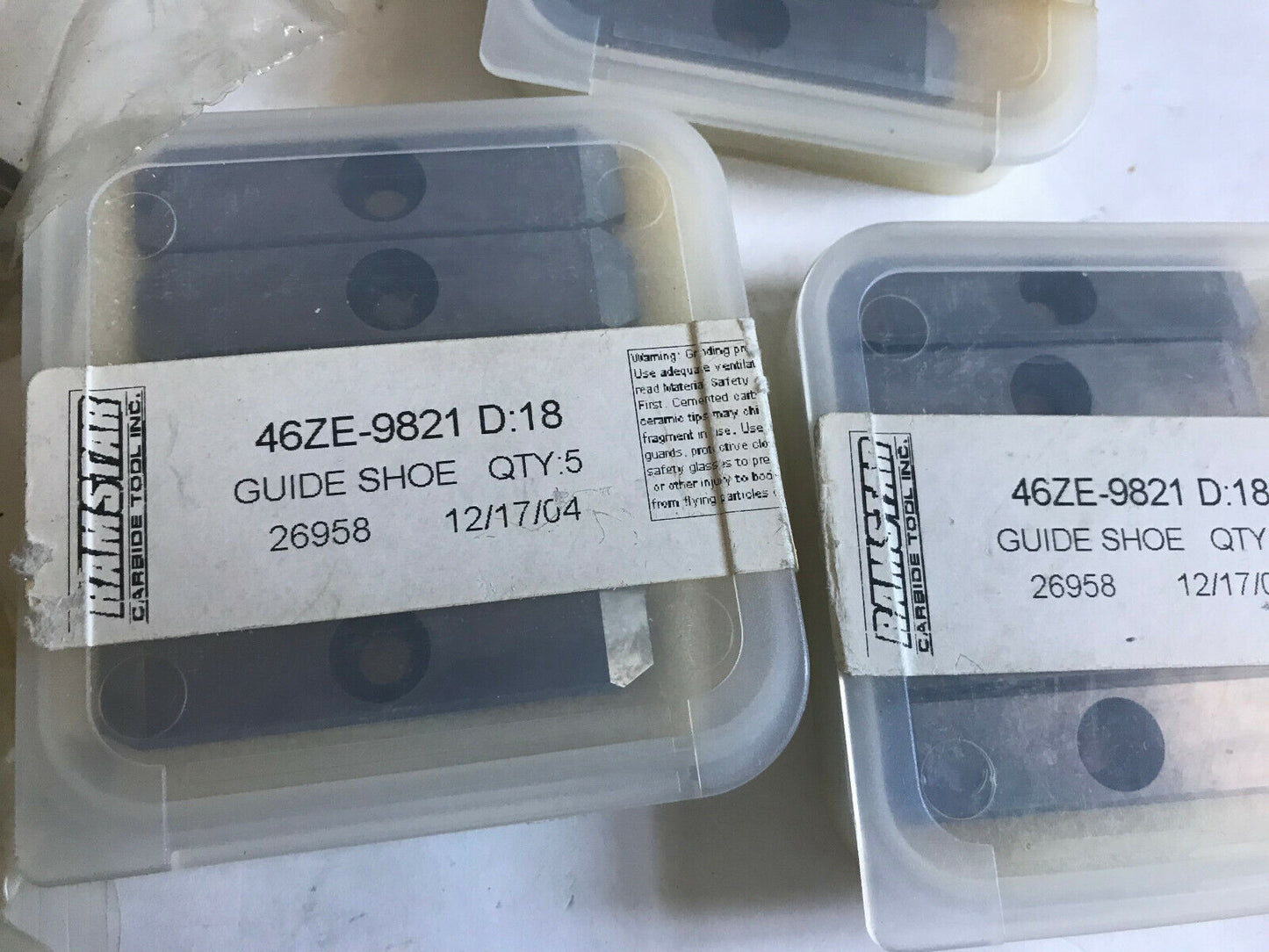 New Lot 32 Ramstar 46Ze-9821 D:18 Carbide Guide Shoes,E-212604,26958,212604-2,Sd
