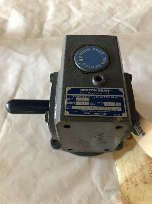 New Boston Gear F713-30S-B5-J6-Dor Right-Angle Gear Motor,30:1-Ratio,.320Hp,Ck