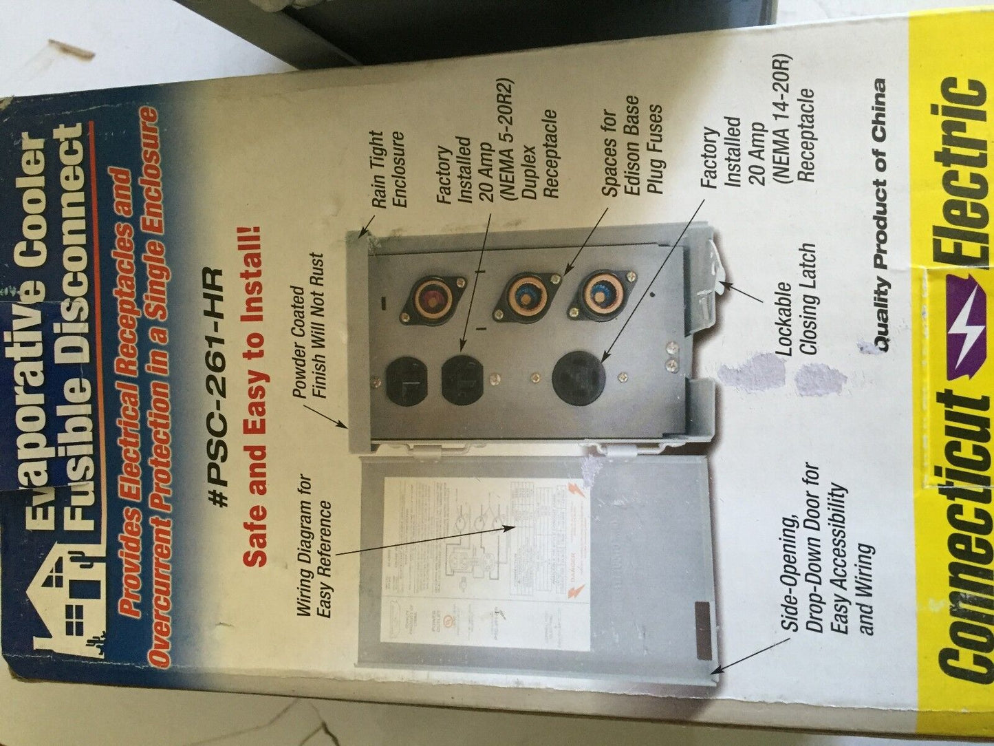 New Connecticut Electric Psc-261-Hr  Evaporative Cooler Fusible,Cz