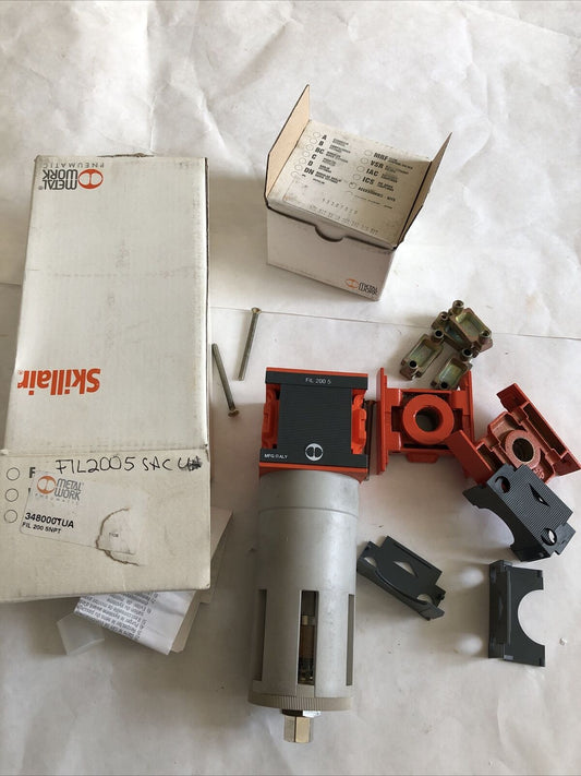 Metal Work 3480001Ua Pneumatic Filter Fil 200 5 & 3/8" Plate Kit Regulator,Dg
