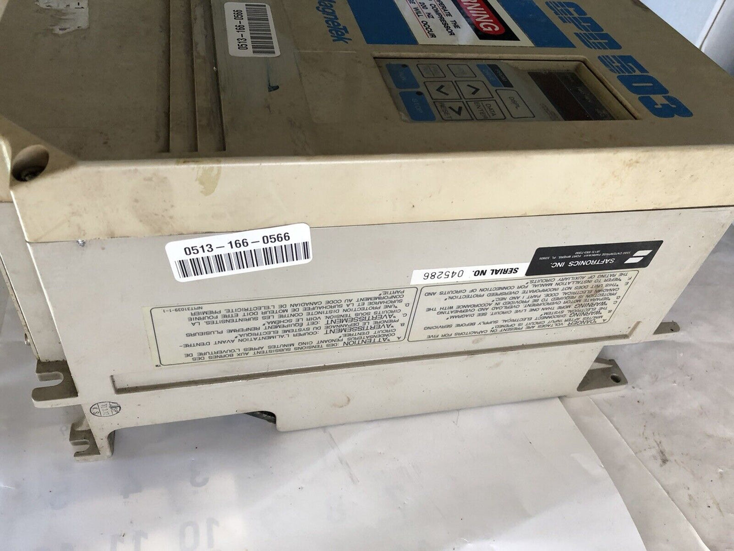 Magnetek Cimr-G3s45p5 Ac Drive Gpd 503  3Phase 7.5Hp 14.9 Amps,Dd