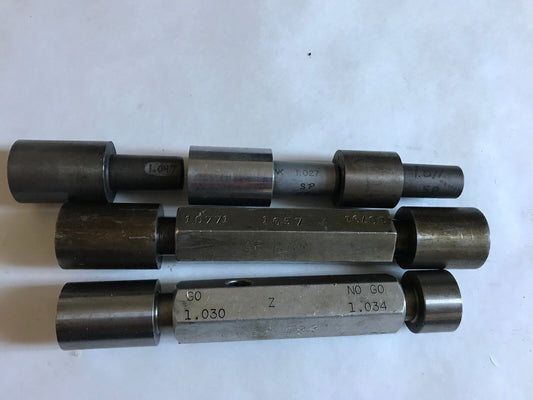 Lot The Pipe Machinery Go No Go Plug Gage 1.030,1.034,1.0771,1.0791,1.047,Sh