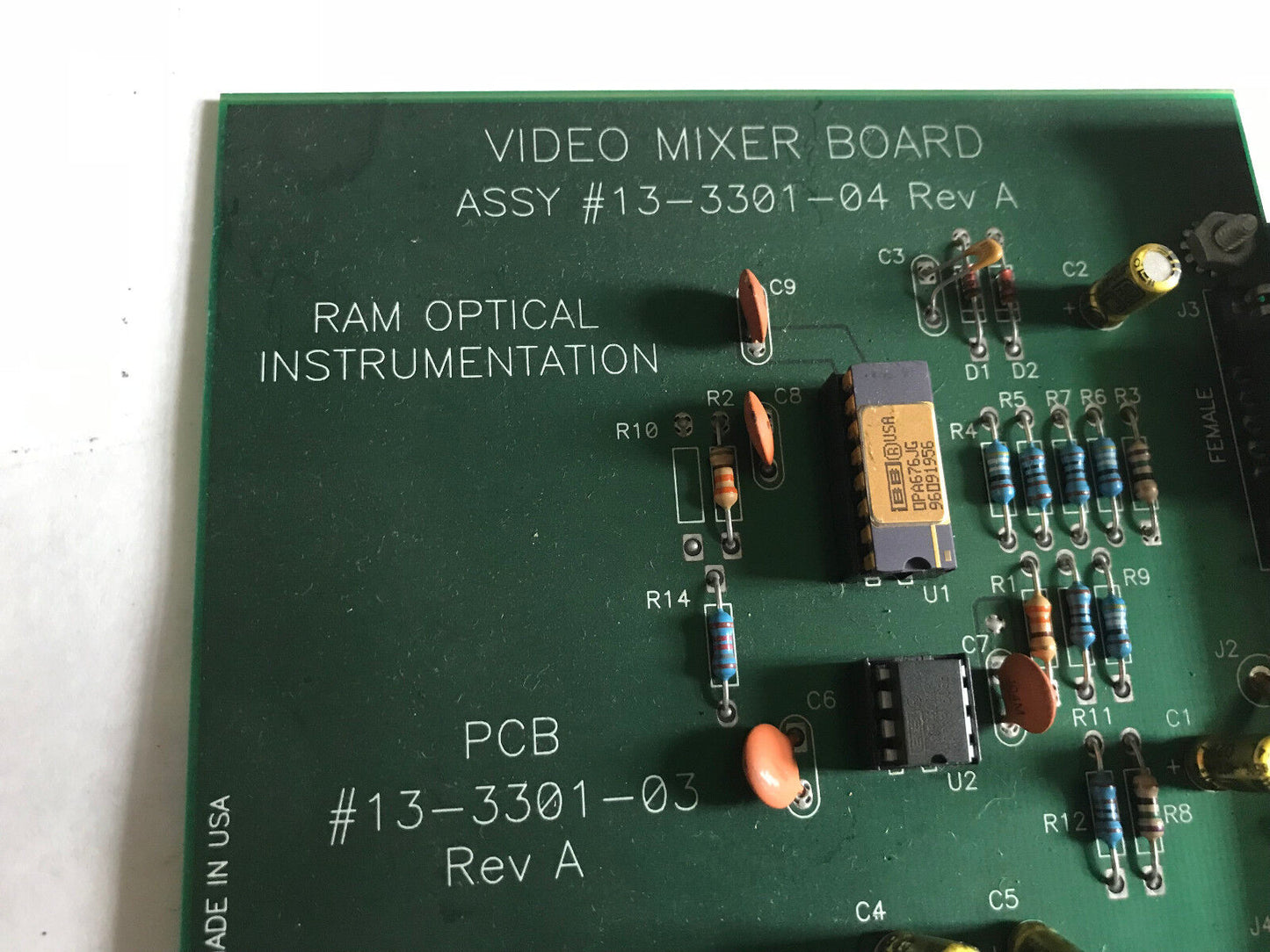 Ram Optical 13-3301-03 Video Mixer 13-3301-04 Rev A  Pcb Board,Ah