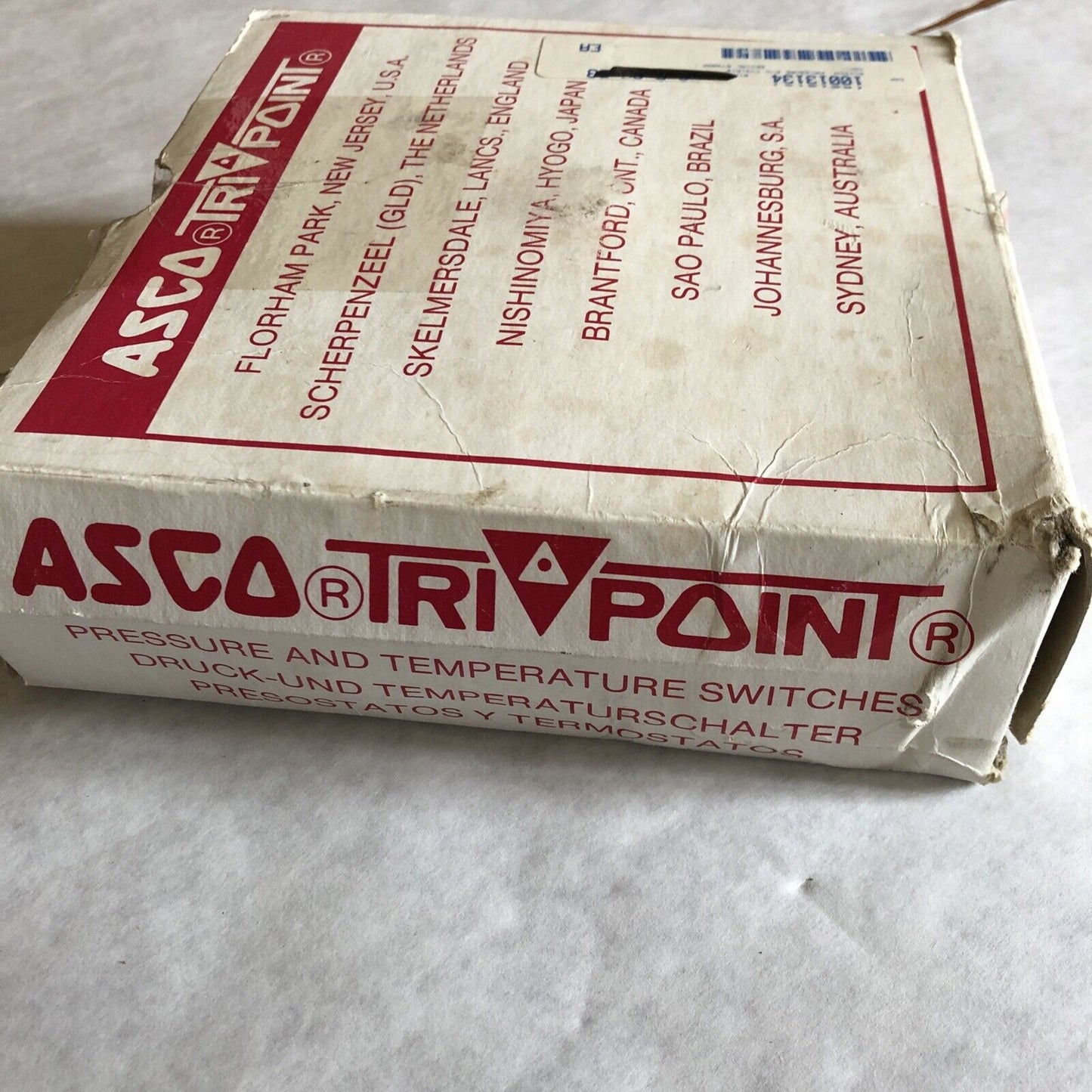 New Asco Ta31a12 Pressure Switch Fuel Gas 15Psig 1.1Bar Max,Bv