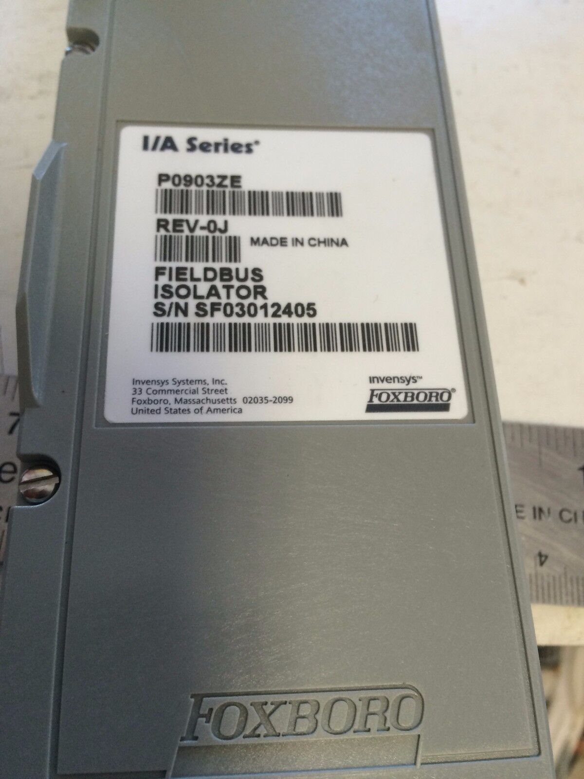 Foxboro P0903ze Rev-0J  Fieldbus Insolator,Po903ze,P0903ze-0J Sf03012405,Dd