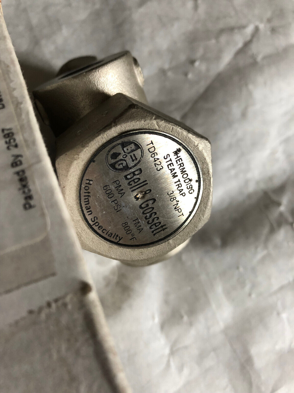 Bell & Gossett Hoffman Specialty 3/8" Npt Td6423 Thermostatic Disc Steam Trap,Am