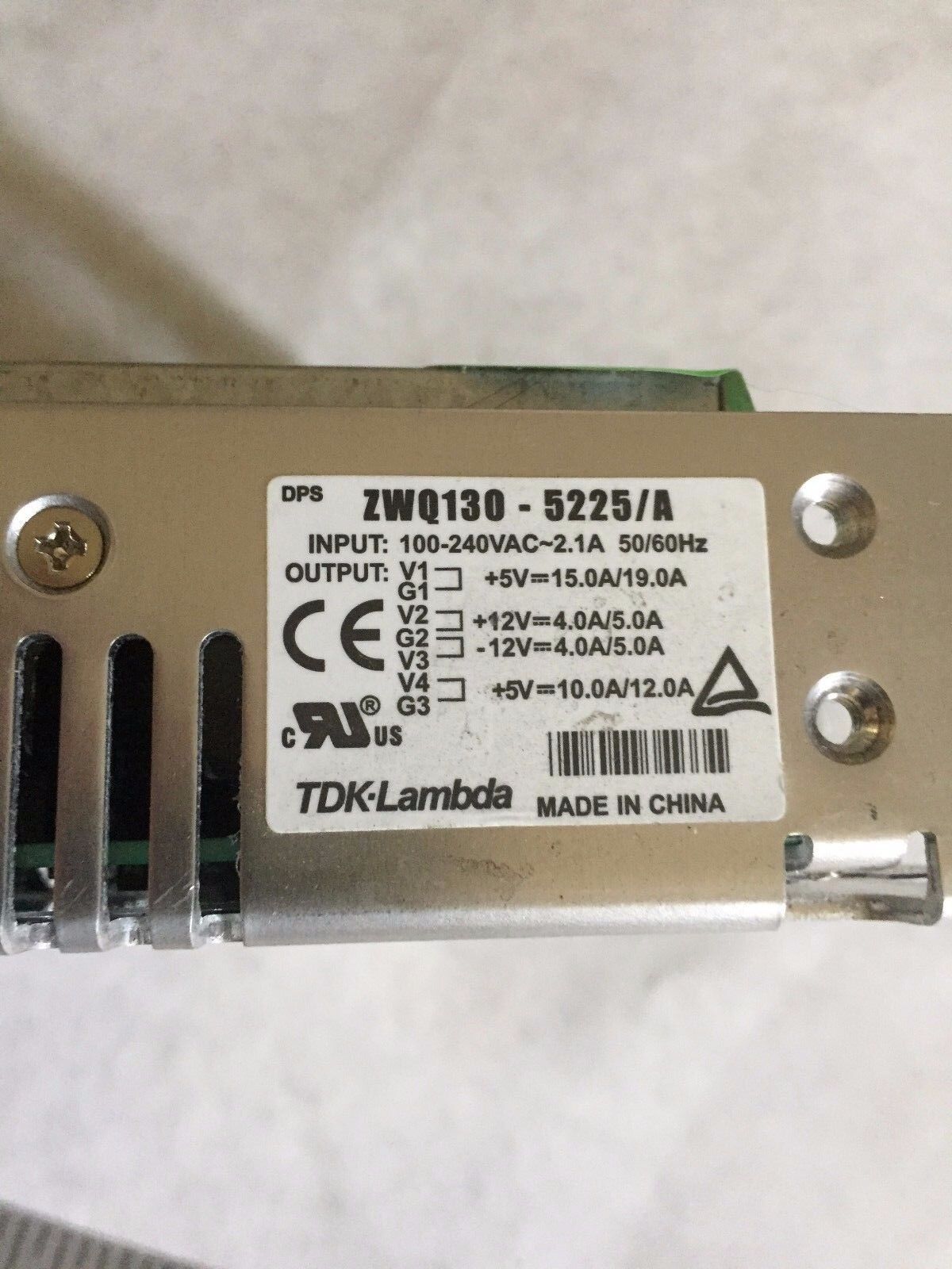 New Tdk-Lambda Zwq130-5225/A Power Supply, 5/12V Output,By