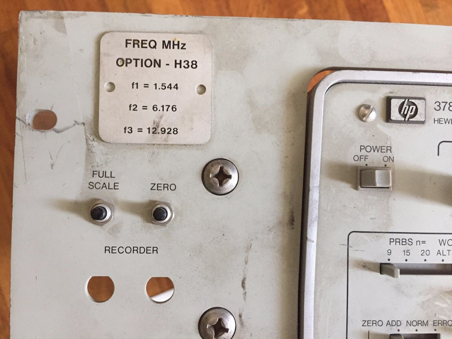 Hp 3780A Pattern Generator/Error Detector,Agilent Opt 001/C03/H38,Bu