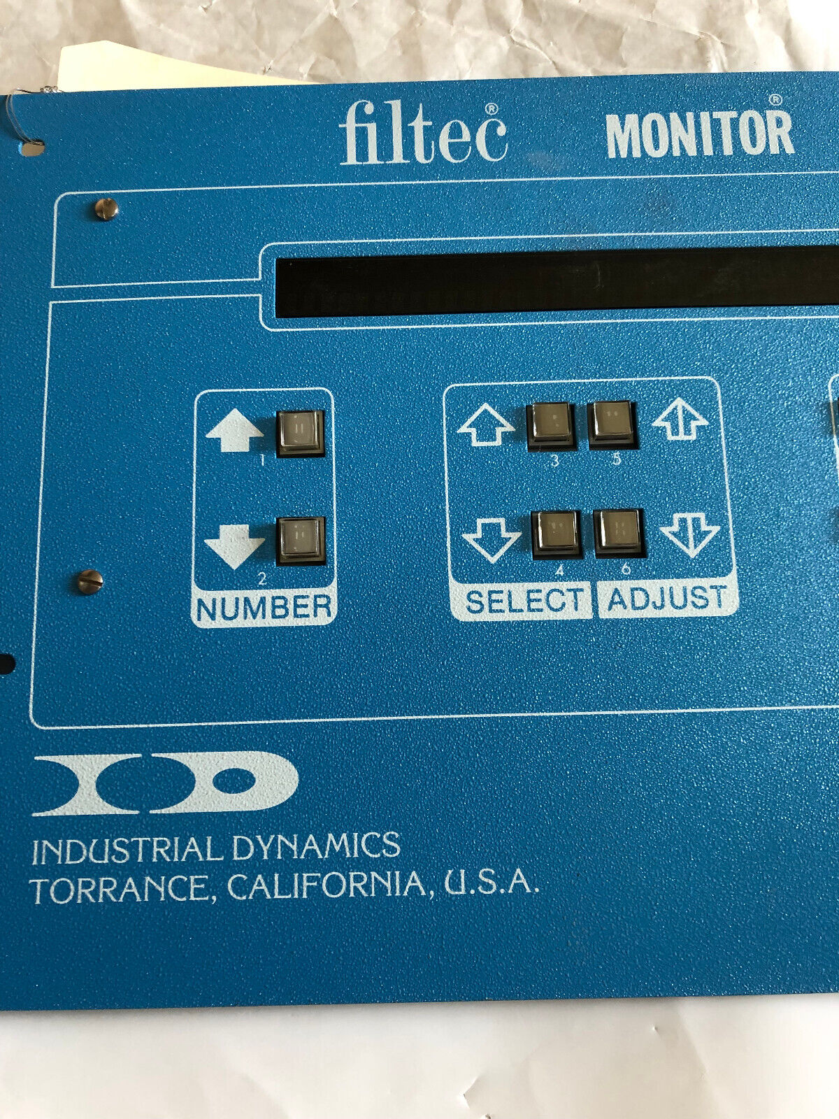 Industrial Dynamics Pn17941 Operator Panel,Pn18018,0370007032,Filtec Monitor,Ct