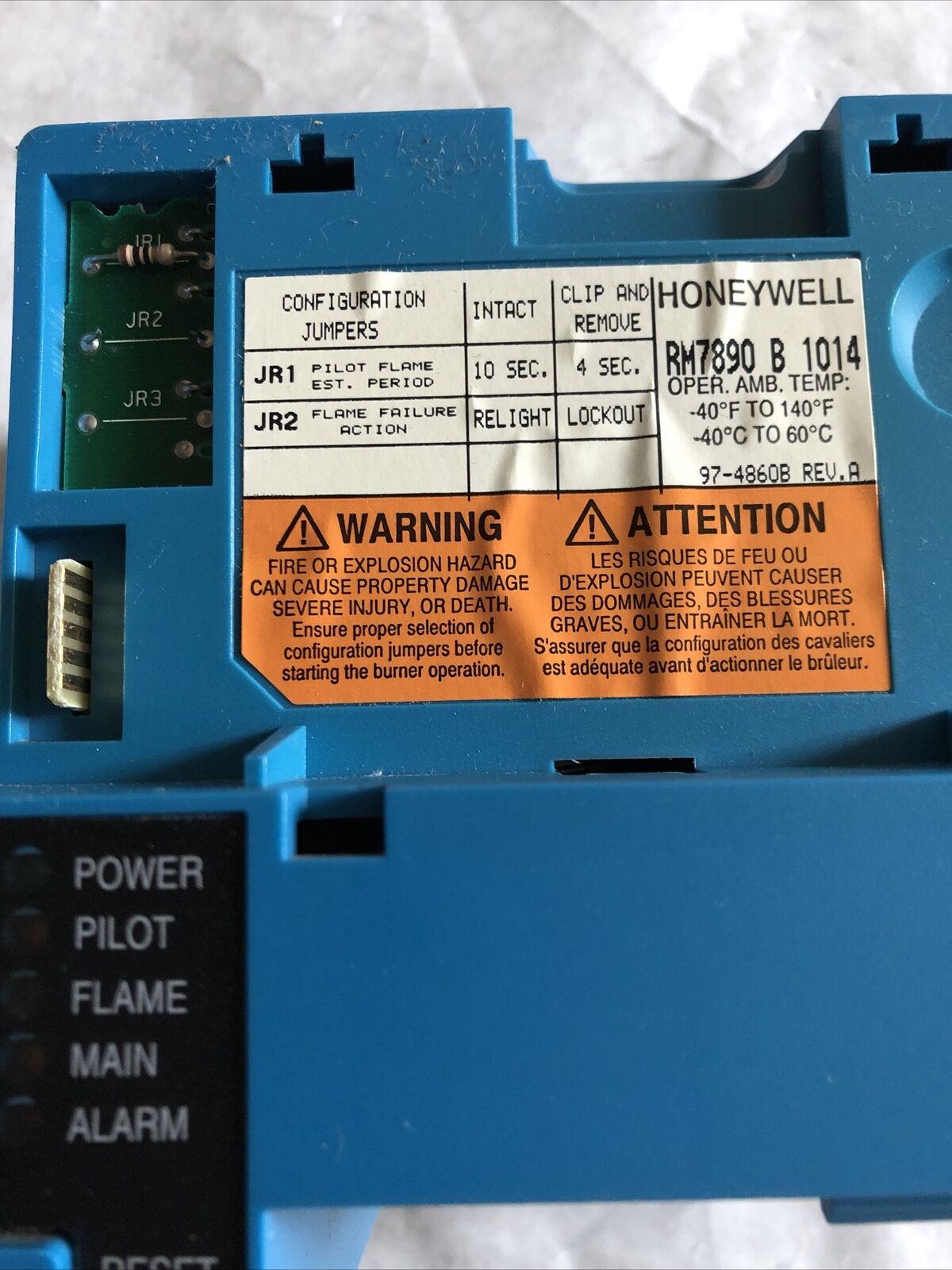 Honeywell Rm7890 B 1014,Honeywell Dynamic Self-Check Amplifier R7847c1005,Ao