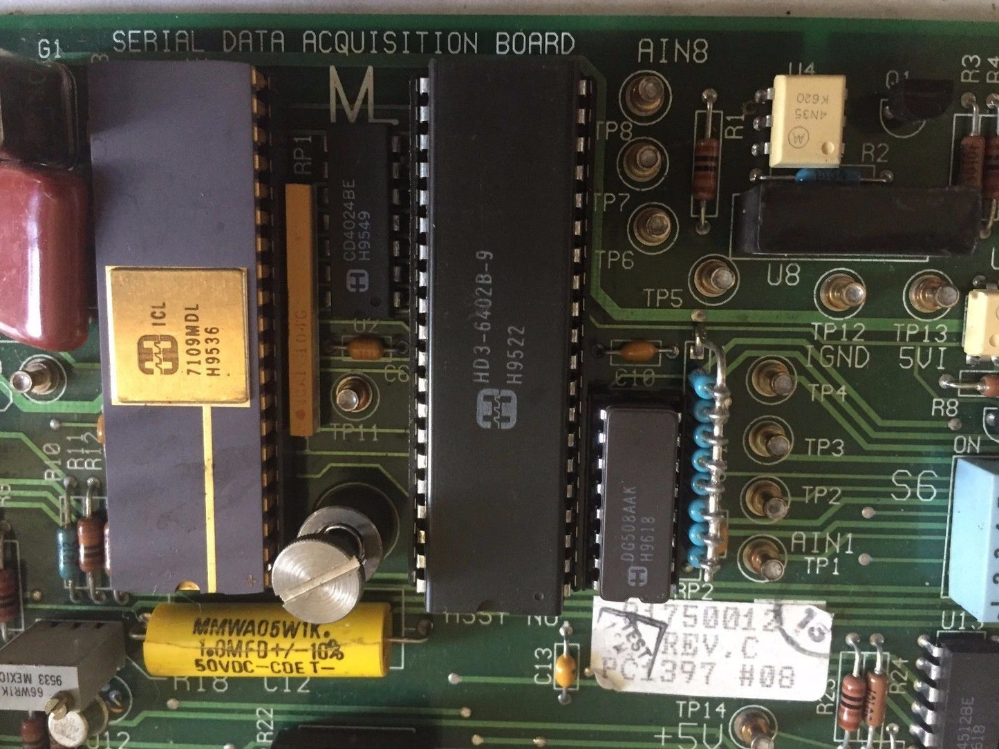 Data Acquisition 81750010-2,817500122 Monitor Labs 81750012 Serial Board Ain8,Ay