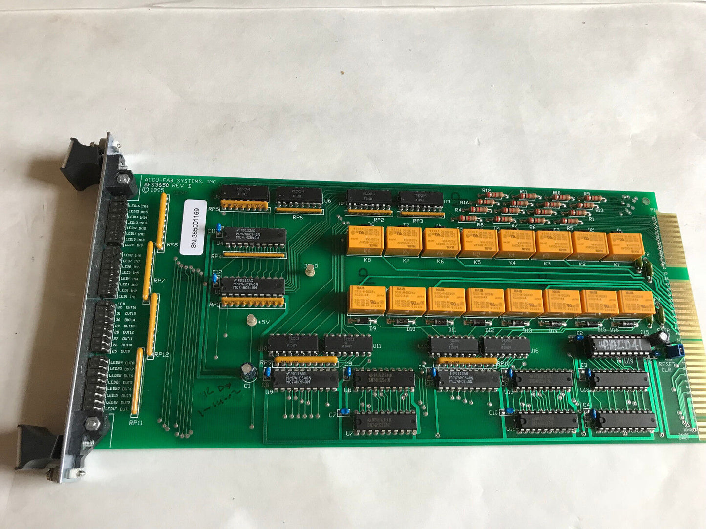 New Accu-Fab 1290 Afs-3650 Digital I/O Pcb, 16 In/Out Afs3650 Rev D 3650,Sb
