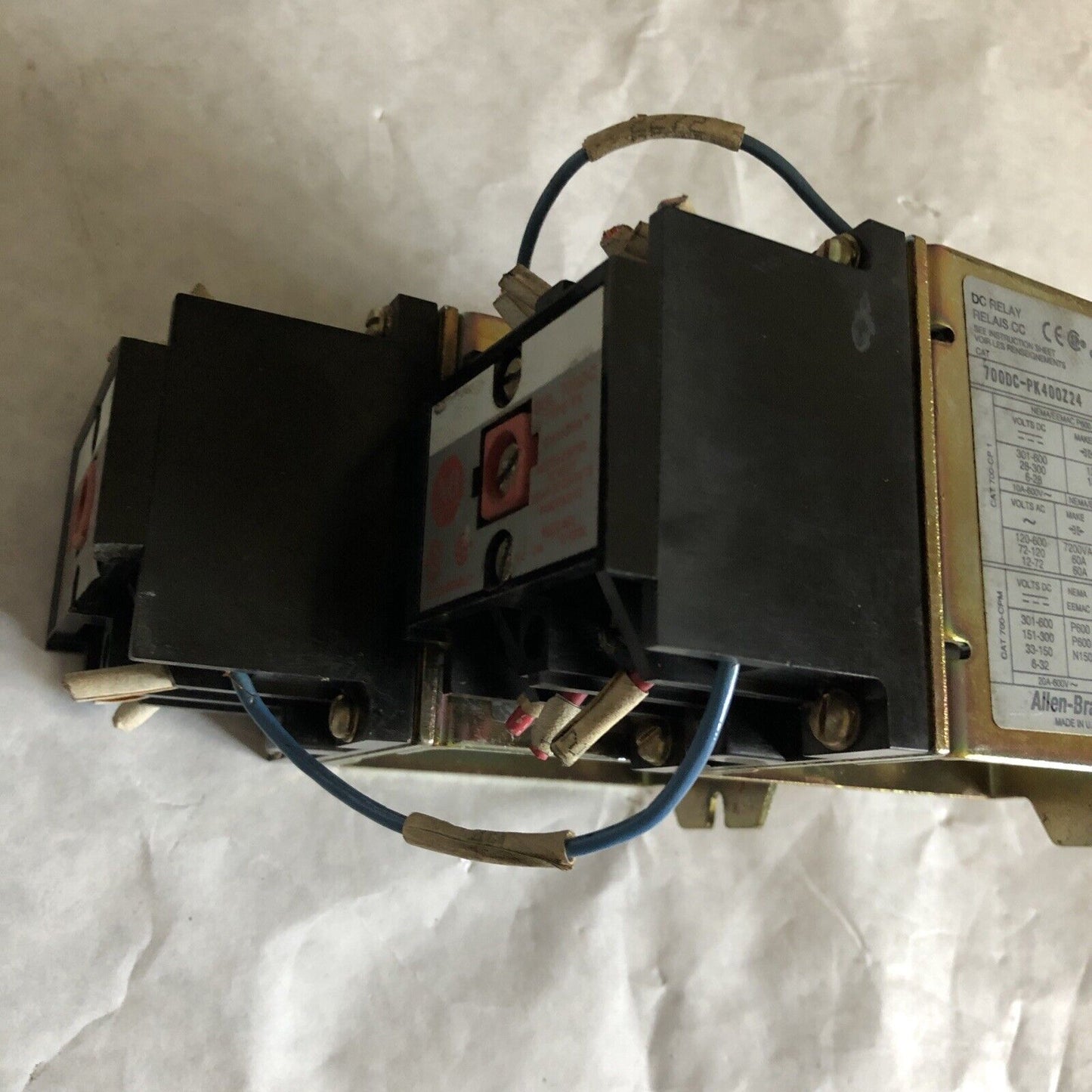 Lot 2 Allen Bradley 700Dc-Pk400z24 A,700Dc Control Relay 24V Coil Type Pk, Eb