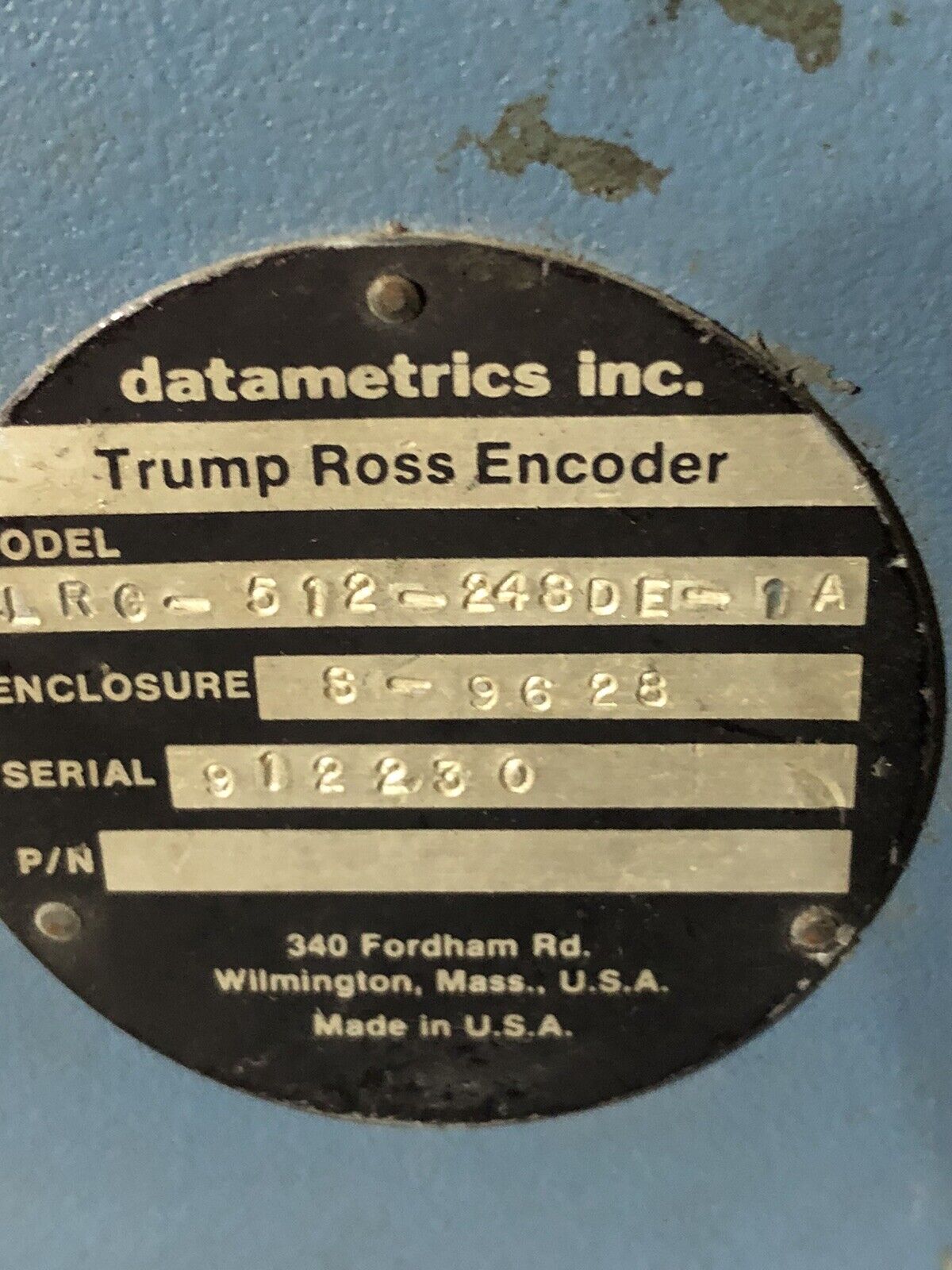 Datametrics Lrc-512-24Sde-1A Trump Ross Encoder Lrg-512-24Sde-1A,Tl