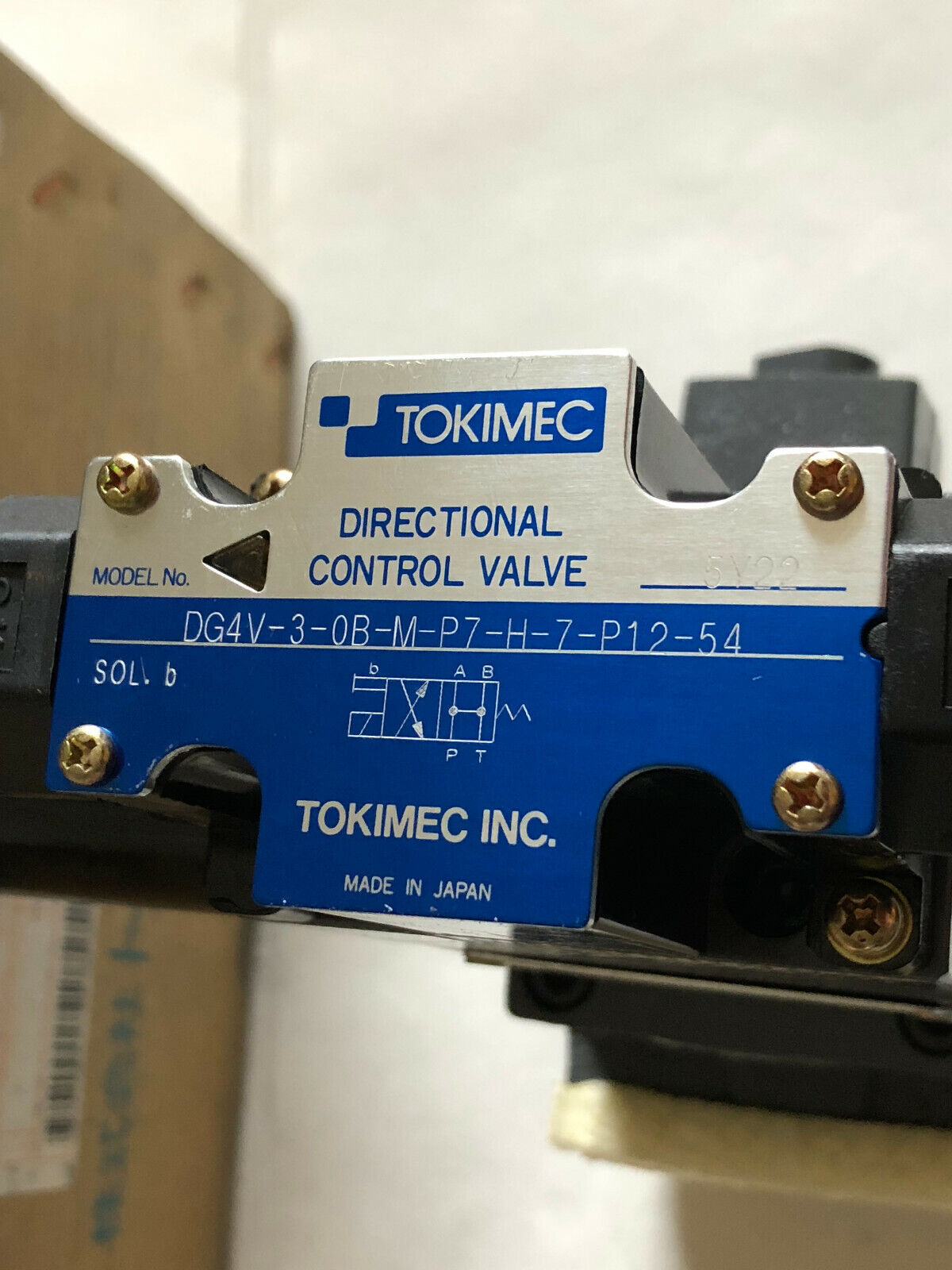 Tokimec Tcg50-03-Fe-P7-H-15 Sh,Dg4v-3-0B-M-P7-H-7-P12-54,Tgmsl-3-L-50 Valve,Ex