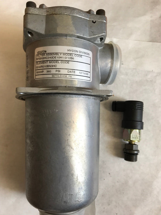 Hydac Rfbn 3Hc240de10h1.0/12B6,Filter W/ 0240R010bn3hc Element 360Psi,23/00,Ax