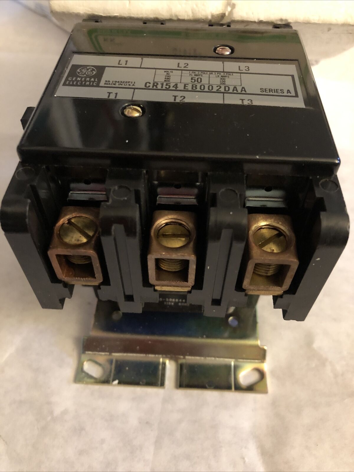 New Ge General Electric Dp Starter Contactor Cr154eb002daa,50 Amp, 3 Pole,Dc