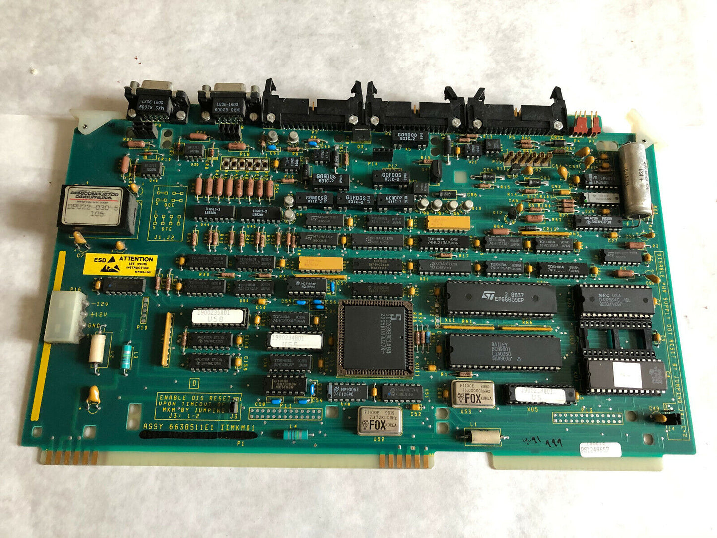 Bailey Controls 6638511E1 Iimkm01,Ps1249657  Ois Control Board,En