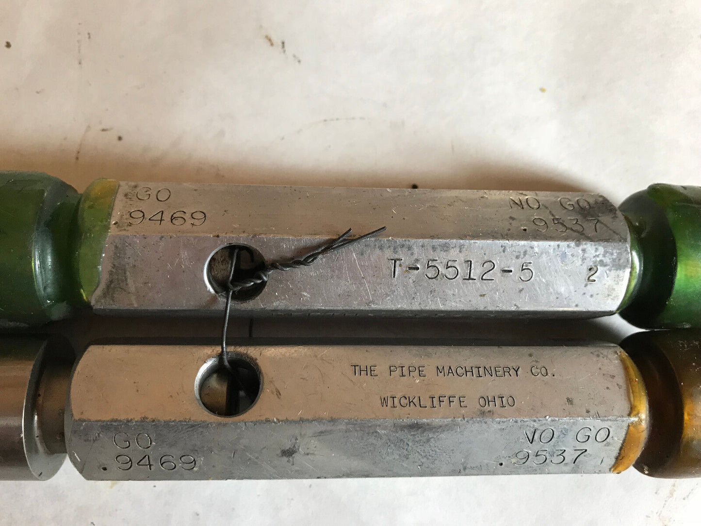 Lot 2 The Pipe Machinery 9469,9537 Inspection Gage Go No Go Plug .9469 .9537,Ag