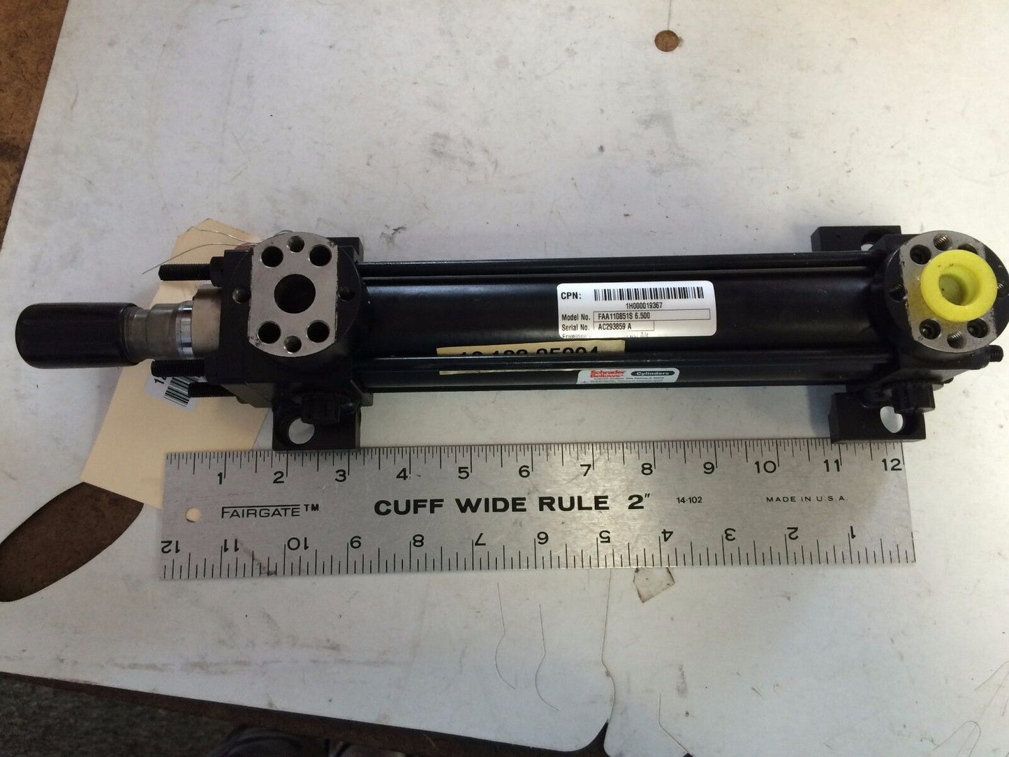New Schrader Bellows Faa110851s 6.500 Pneumatic Cylinder,Bh