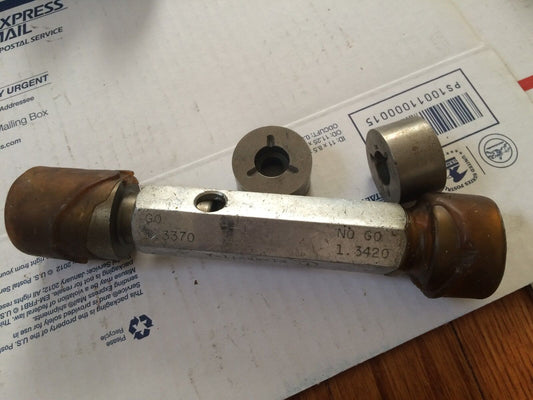 Used Lot Go No Go Gage Plug Guage 1.3370,1.3420, 1.336,1.330 Inspection Bo9-4
