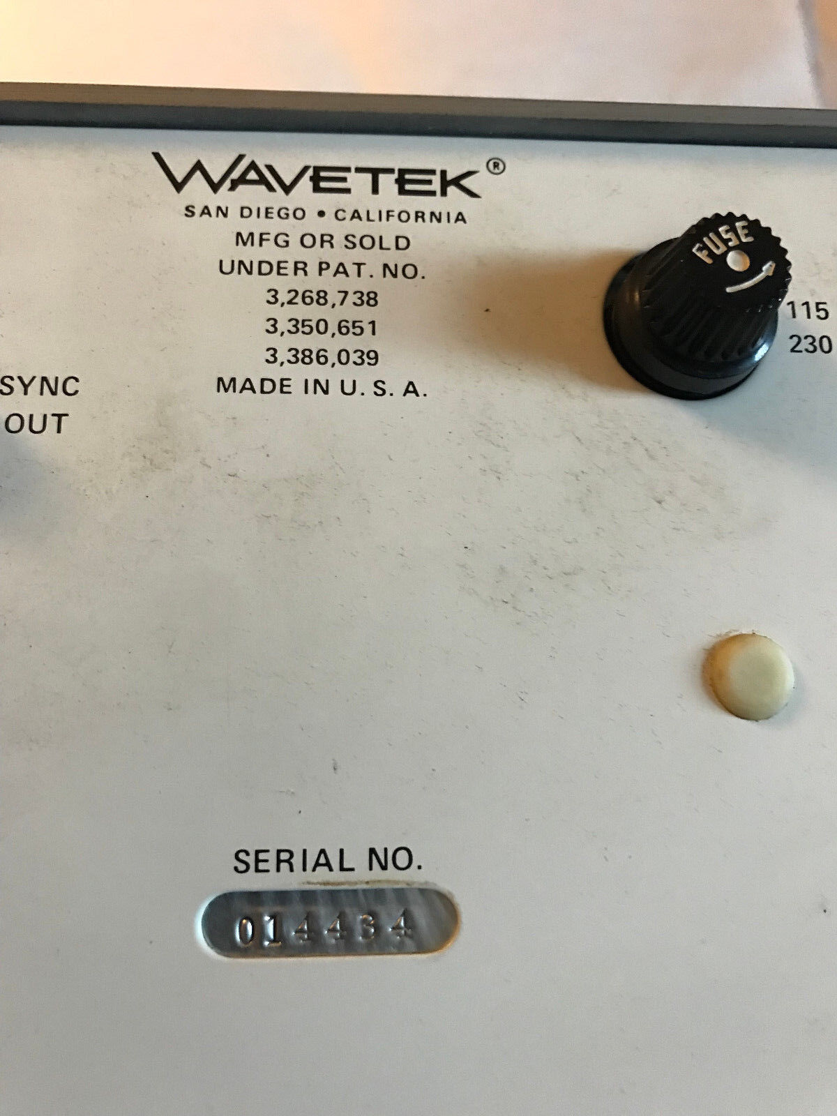 Wavetek 131A,Model 131A,Vcg Generator,Voltage Controlled Signal Generator,Et