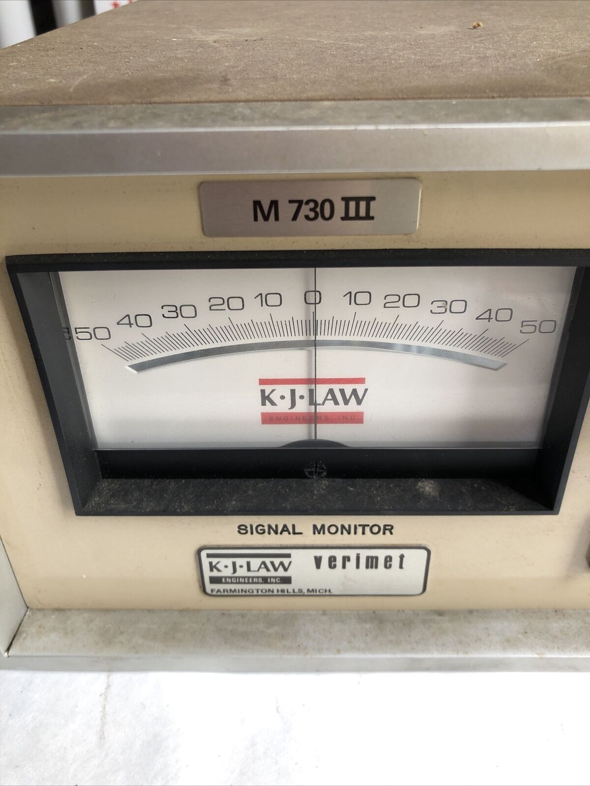 K.J. Law M730iii Verimet Signal Monitor, 90-250Vac,394 12V  Plc Controller,Fb