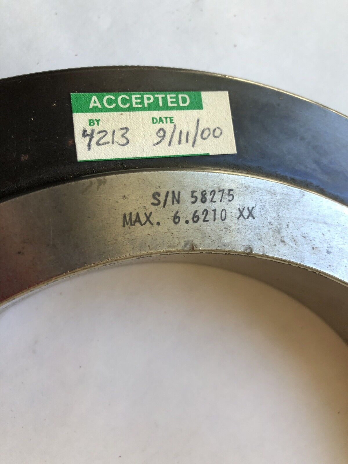 Air Gage Bore Setting Ring,6.6210-Xx,A-78734 ,Th