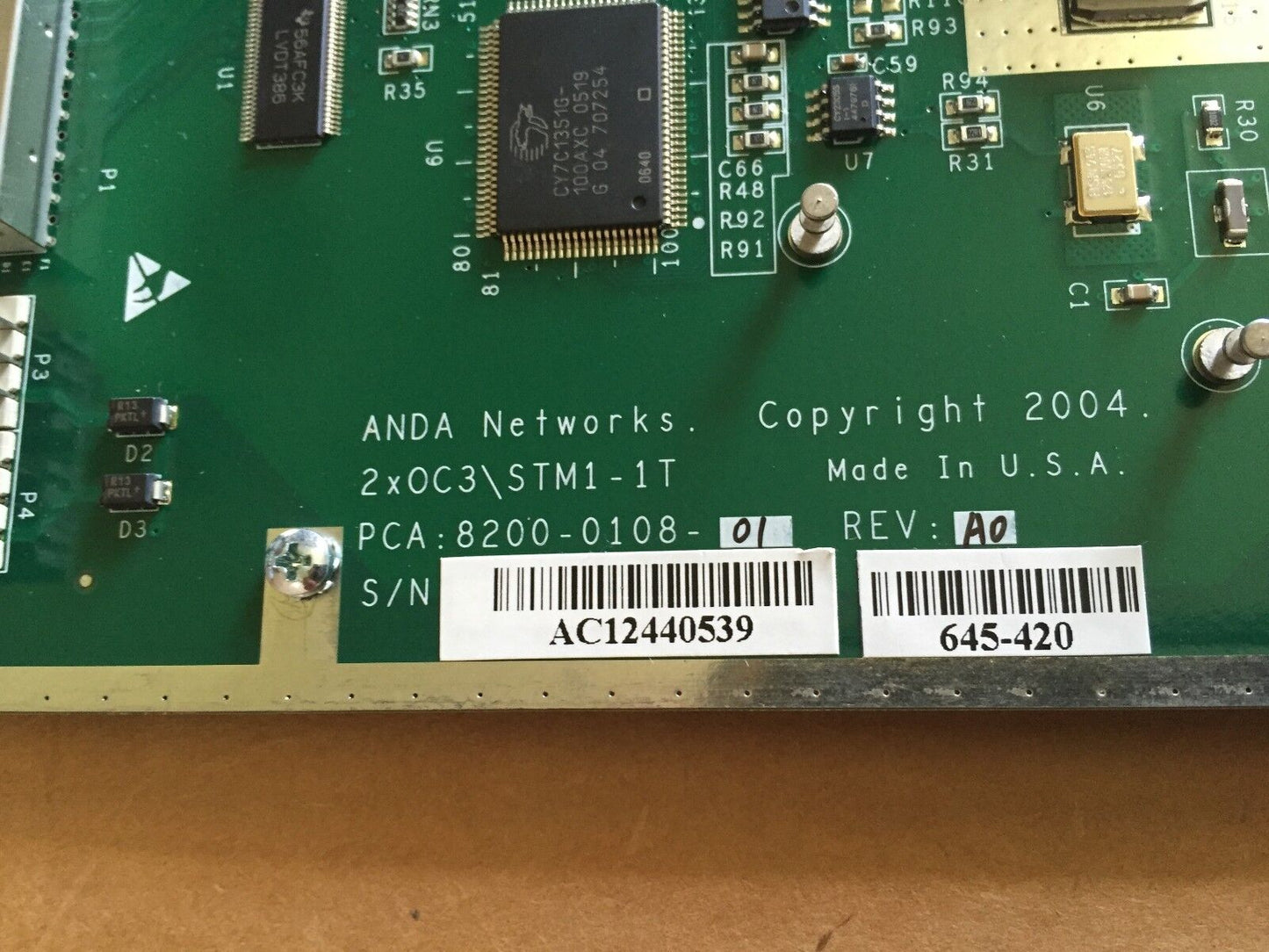 New Anda 2Xoc3/Stm1-1T,Pca 8200-0118-01 Networks Logical Trunk Ee4000 645420,Cr
