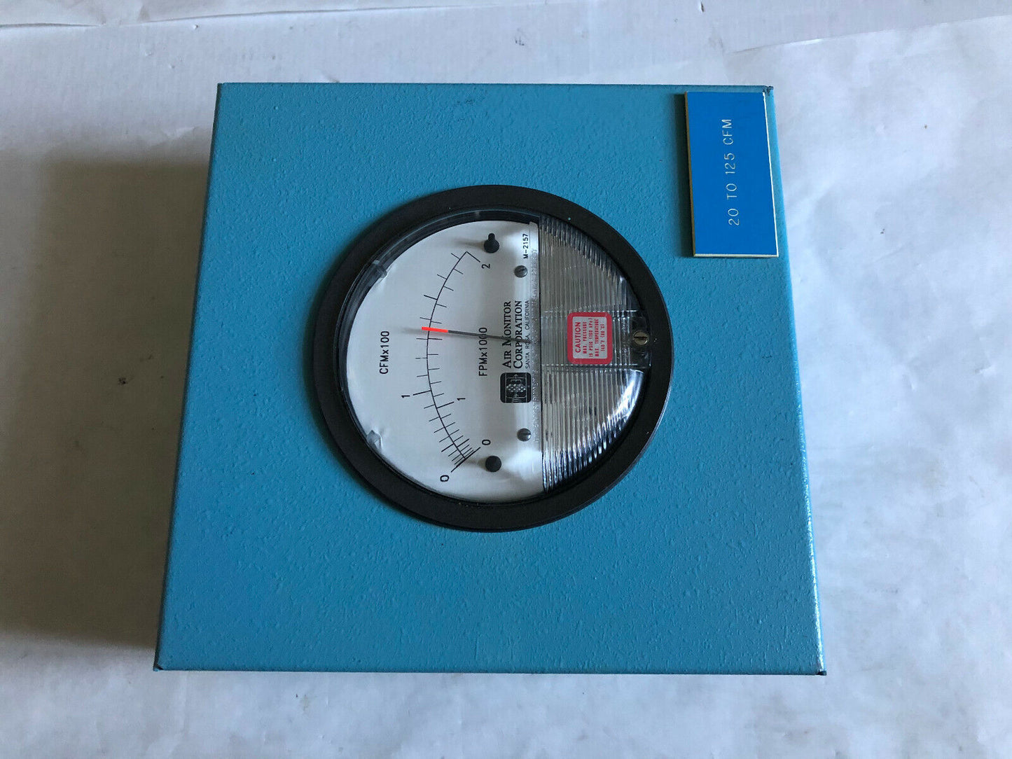 Air Monitor M-2157 Cfmx100,Fpmx1000 Meter Wall Stationary 20-125Cfm,Type-S,Cg