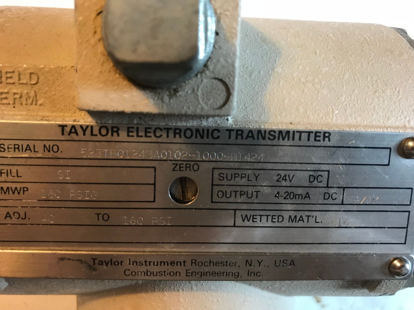 Taylor 523Tb01243a0102-1000-W1424,Abb 42S1635j001 Instrument Transmitter,Ad