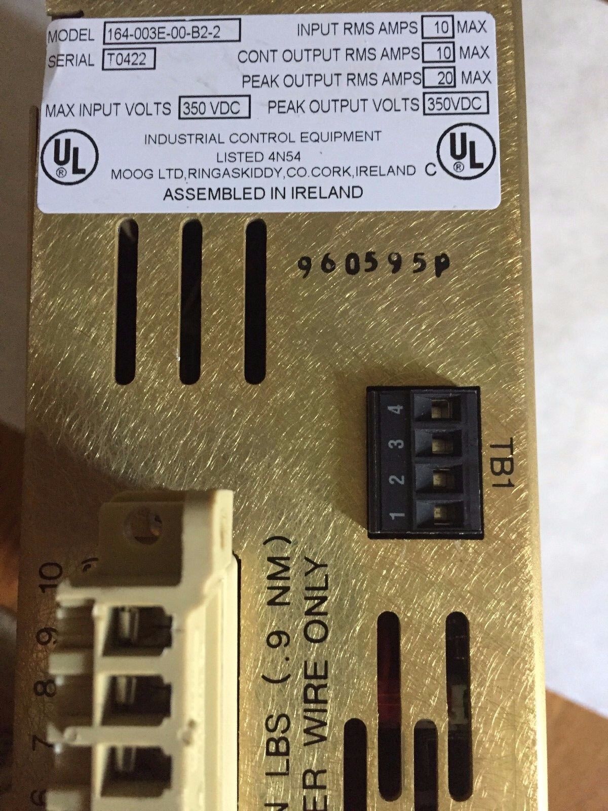 Moog 164-003E-00-B2-2 Digital Motor Controller 164-00-3E-00-B2-2,Moog Tb2,Bt