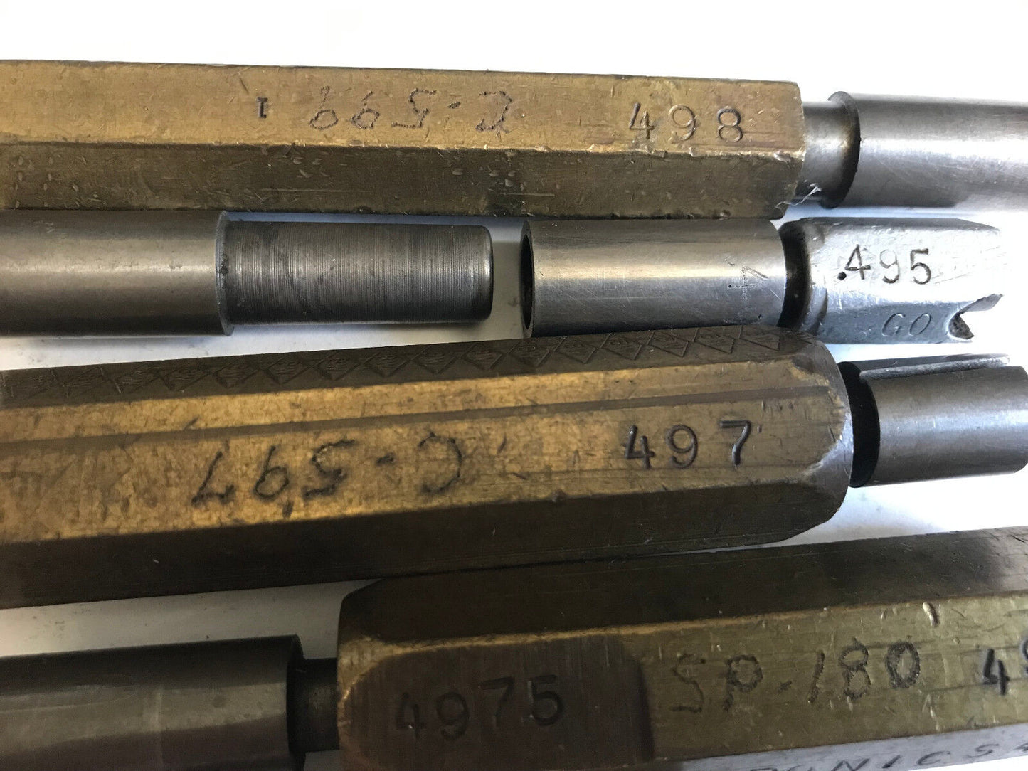 Lot The Pipe Machinery Go No Go Plug Gage,.495,.498,.499,.4975,.3955,.500,Et