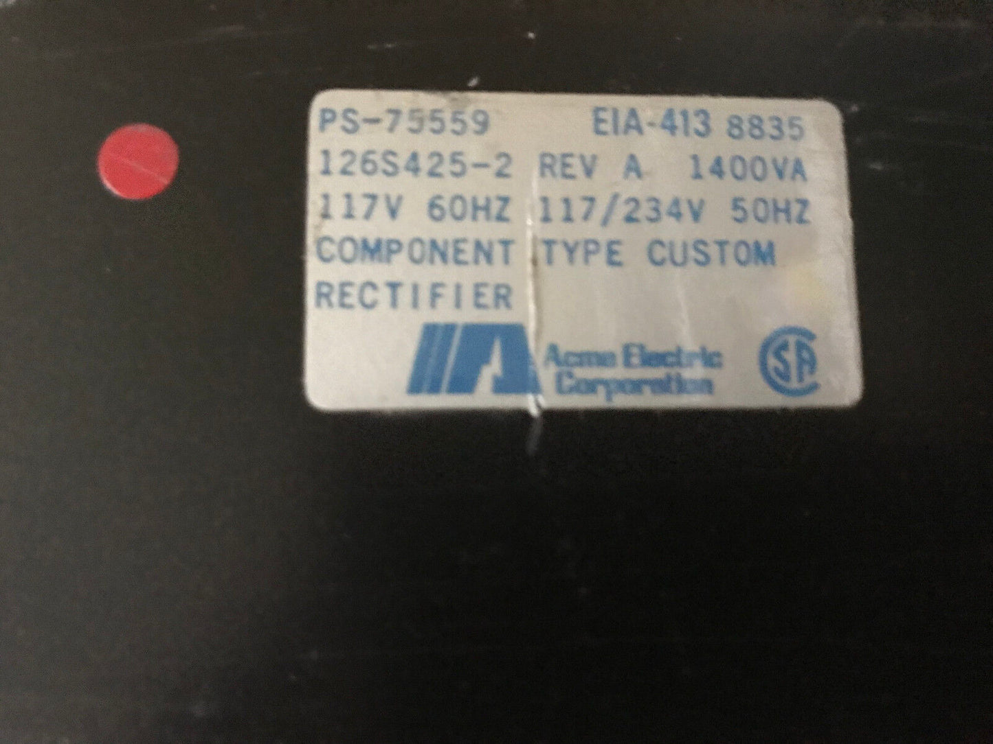 Taylor 6024Nr14130b-5811,Ps-75559, Abb Eia-413,126S425-2, Power Supply Mod 30,Ad
